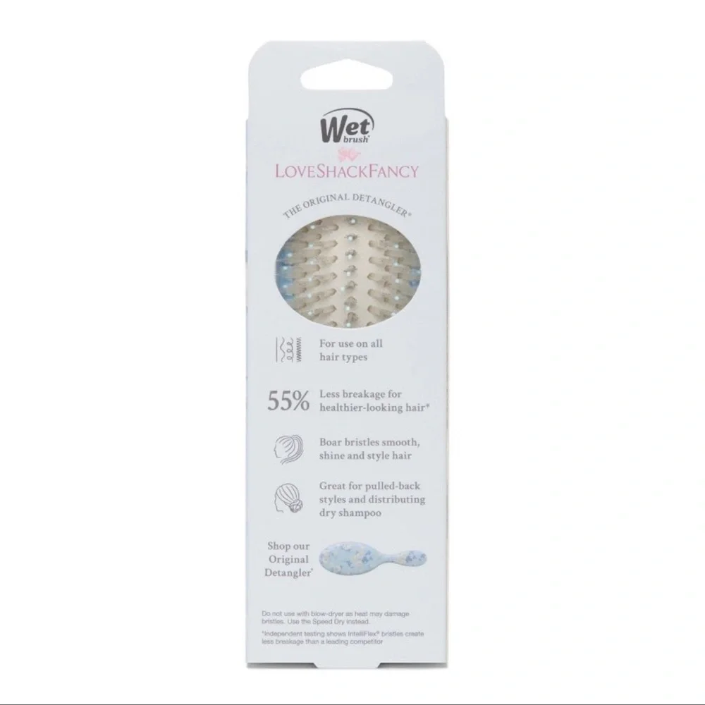 NWT Wet Brush x LoveShackFancy Mini Shine Detangling Hair Brush